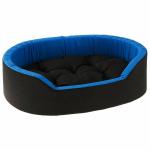 Hiputee Black Blue Super Soft Reversible Dual Bed For Dog And Cat (Xxl)