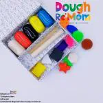 Dough Re'Mom Art & Craft Material IIShapes and Colour Mixing Kit II red,Blue,Yellow, Black and White II DIY Fun and Learning for Kids
