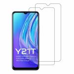Kite Digital Vivo Y21T Transparent Tempered Glass Screen Protector with Full Screen Coverage - Except Edges and Easy Installation Kit (Pack of 2)