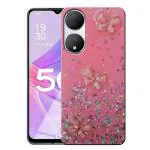 SROCK Vivo Y100(5G) Back Case Cover for Girls |Partywear Design |Designer Sparkle | Glossy Butterfly Glitter | Back Case Cover for Vivo Y100 (5G) -Pink
