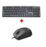 Zebion K500 Wired Keyboard + Z70 Plus Wired Optical Mouse Combo Set (Black)