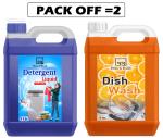 B&B BLISS & BLUSH 5LTR Dish And Toilet wash 5LTR Top Load Liquid with Kitchen Cleaner Dish And Toilet Cleaning Gel Orange