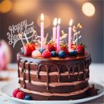 GIGGA Acrylic Material Happy Birthday Cake Topper For Cake Decoration Design 6 (Transparent)