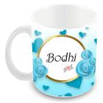 Jiya EnterpriseTuelip White Ceramic Printed Design Of Name Bodhi Coffee Mug - 350 ML
