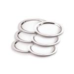 Neelam Stainless Steel Tope Cover 25.5 cm (Set of 6)