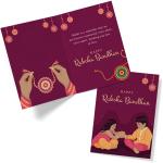 Festiko Happy Raksha Bandhan Greeting Card For Brother/Sister - Design 3, Rakhi Wishing Cards For Siblings, Raksha Bandhan Decoration (2 PCS)