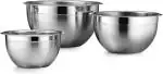 Appeasy Silver Stainless Steel Mixing Bowl-(Pack Of 3)