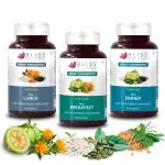 Bliss Welness Slim Bliss Absolute Kit Absorption Kit | Pre Breakfast Lunch Dinner for Weight Management Better Gut Health Metabolism Lean Muscle Health Supplement-60+60+30 Tablets