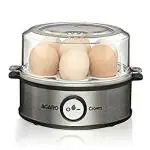 AGARO Crown, 350W, 7 Eggs, Instant Egg Boiler with 3 Mode Heating, Silver