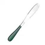 Leeonz Butter Spreader Knife Stainless Steel Easy Spread Butter Knife for Cold Butter(Green)