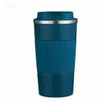 Wolblix Travel Mug , Insulated Coffee Cup with Leakproof Lid ,Vacuum Insulation Stainless Steel Reusable for Hot Cold Coffee, Water and Tea, Thermal Mug with Non-Slip Protective Cover, 300ml