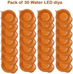 ZURU BUNCH LED Diwali light Diya Battery Operated Traditional Diya Flameless and Smokeless Water Sensor Eco-Friendly Led Diyas Candle for Home Decor, Festivals Decoration (Pack of 30)