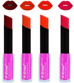 OUR BEAUTY Multicolor Rich Color Matte Lipsticks Set, 14 G (Set Of 4)