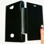 CLUBCLASSY Synthetic Leather flip Cover Plain Compatible for Nokia asha 503 (Black) 2pc.