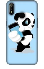 SARTOOLIYA Realme 3 Multicolor Plastic Panda Wallpaper, Cartoons Printed Water Proof Back Cover