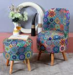 Shadowkart Pouffes Sitting Stool For Living Room, Mudda Puffy Wooden Ottoman Stools, Pouffe Footstool, Pouf For Office Home Decoration & Dressing Table Sofa Chair, Combo 18x18x32 Inch, Jaipuri