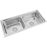 Anupam 304B 304 Grade Stainless Steel Double Square Bowl Kitchen Sink (45 x 20 x 9 inch)