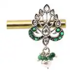 CHAITANYA EMPORIUM stylish dual peacock design silver studs