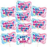 Zyozique Baby Shower Decorations Kit - Baby Shower Photo Booth Props - 10 Pcs