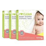 Bodyguard Baby Diaper Disposal Bags, Odour Concealing & Leak Proof, Pack of 3 - 45 Disposable Bags Each