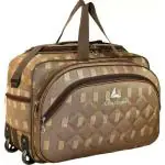 LexCorp Brown Polyester and Nylon Strolley Duffel Bag 70L (Large)