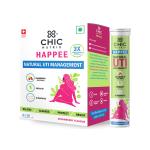 Chicnutrix Happee Cranberry, D-Mannose & Ursolia - Strawberry Flavour 20 Effervescent Tablets