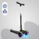 NHR 2 IN 1 Sit & Stand Kids Kick Scooter-Seat, LED Light, Scooter for Kids-Black (Capacity 18kg)