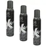 Asl World Cosmo XXX RATED No Gas Deodorant Body Spray For Men and Women Family Combo Pack of 3 Deo (360 ML) (XXX RATED-Grey.Pk 3)