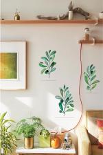 Asian Paints Green Vinyl Sweet Leaves Wall Decal Nature-L1