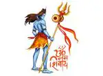 Divinedesigns Multicolor Vinyl Shiv Shambhu Nath Wall Sticker