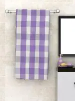 Athom Trendz Purple Pin Stripes 100% Premium Cotton Quick-Dry & High Absorbant Bath Towel 75x150 cm