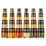 spandan Plastic Boxes For Storage For Kitchen (BLACK, Set of 24) (1200, 650, 350, 250 ML)