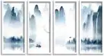saf Premium Modern Art Digital Reprint 16.5 inch x 30 inch Painting (With Frame, Pack of 4)