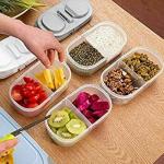 Kayru 2 Way Food storage container Box For Fridge storage conatiner with 2 Compartment