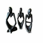 WEME HOMES - Premium Home Decor showpiece- Set of Three Modern Art Thinker showpiece for Living Room | Home Decor Items | House Warming Gift 9x6x12.5cm