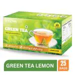 NutroVally - Green Tea Lemon | Anti-Oxidants Rich & Detoxifying | 100% Natural & Pure Aromatic Loose Leaves (25 TeaBags)