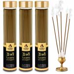 The Aroma Factory 3 in 1,Luxury Perfumes Incense Sticks Agarbatti (Charcoal Free & 100% Herbal) Bottle Pack of 3 x 100