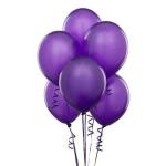 WoW Party Studio Unicorn Theme Birthday Party Latex Purple Balloons for Decoration - 30Pcs
