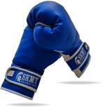 Skmt Blue Synthetic Leather Boxing Gloves For Men And Women Blue Free Size