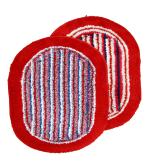 Ariana 100% Cotton Oval Stripes Anti-Skid Set of 2 Bathmats (60cm X 40cm)