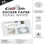 Crazy Sutra Sticker 25 Paper A4 Pearl White Waterproof for Inkjet printer