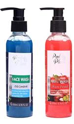 Pink Plums Oil Control, Skin Fruit And Intense Clean Face Wash, 200 Ml (Combo Of 2)