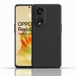 RJR Silicone Oppo Reno 8T (5G) Back Cover | Ultra Hybrid | Slim Soft Case | Shockproof | Camera Protection | Case for Oppo Reno 8T (5G)-Black