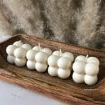 DEEPSEA Mini Bubble Candle Soy Wax|Paraffin Wax|Small Bubble Wax Candle|Handmade Mini Candle|Home Decor Bubble Candle|Candle for Special Occasions Pack of 4