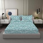 Vintana Premium Quality 800 TC Cotton King Abstract Flat Bedsheet (Pack of 1, Green2)