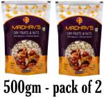 Madhav's 1 Kg 4 Pieces Broken Cashews Nut Tukda Kaju 1 Kg ( 500 gm pack of 2)