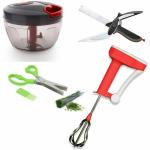 ODD M EVEN Quick Handy Chopper, Blender, Cutter and Scissor Kitchen Tool Set