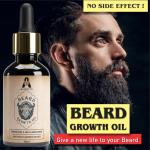 ALOETIC Beard and Hair Growth Oil - 30 ml for faster beard growth and thicker looking beard | Natural Actives Only | No Harmful Chemicals | Beard Oil for Patchy and Uneven Beard | Clinically Tested | Non Sticky