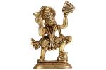 Kalarambh Bharat Haat Yellow Brass Lord Hanuman Idol 5.08 cm x 2.54 cm x 8.89 cm