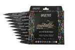 Brustro Metallic Brush Pens - Soft Brush Tip For Calligraphy Hand Lettering (Set Of 10)